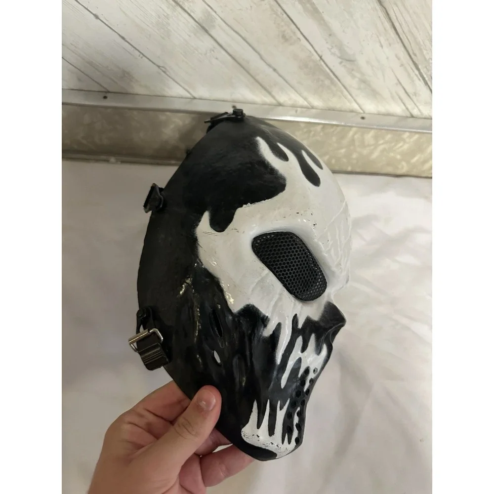 Tactical Mask Paint Ball Full Face Black And White